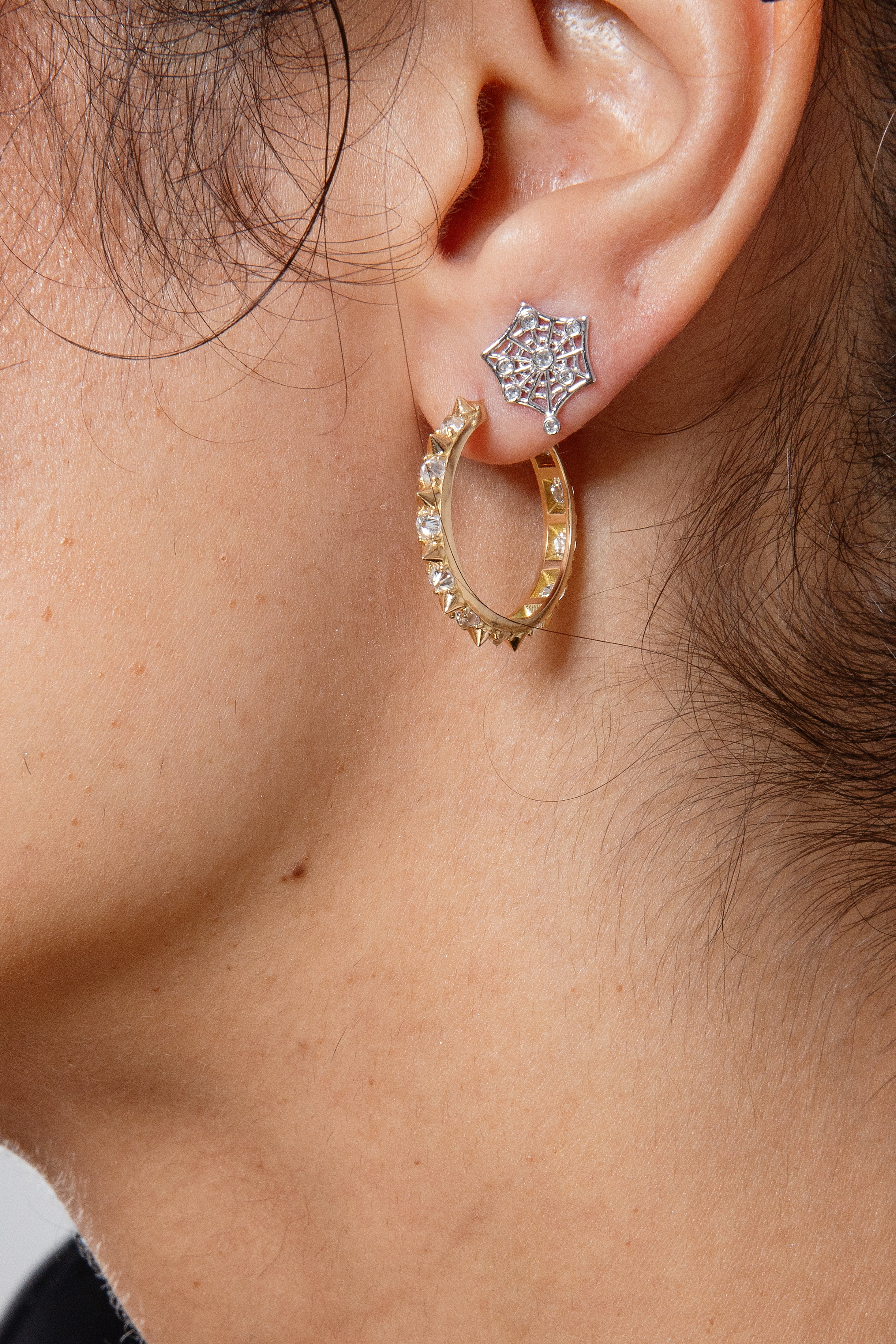Large Valerie Diamond Hoops