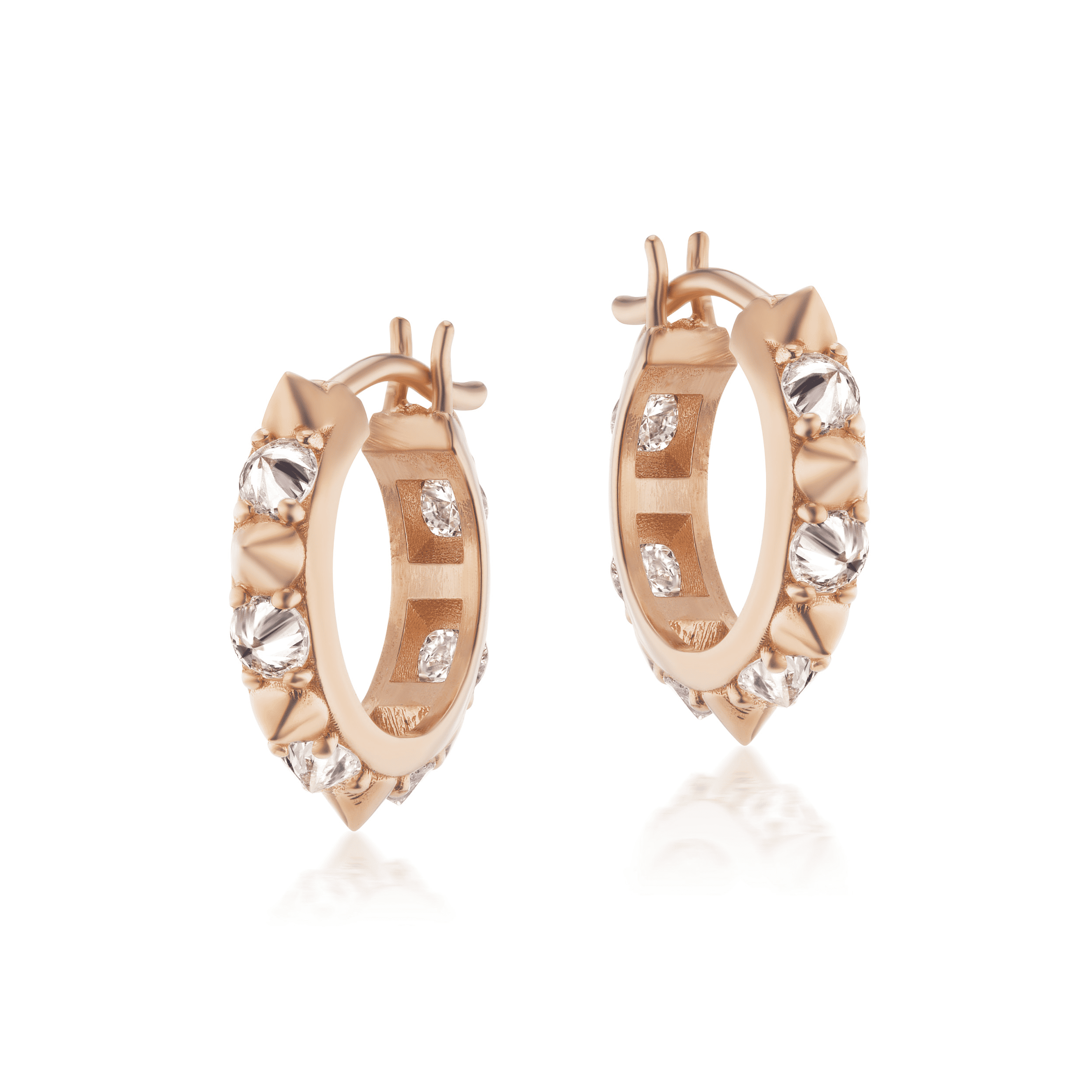 Attitude 'Valerie' Diamond Mini Hoop Earrings