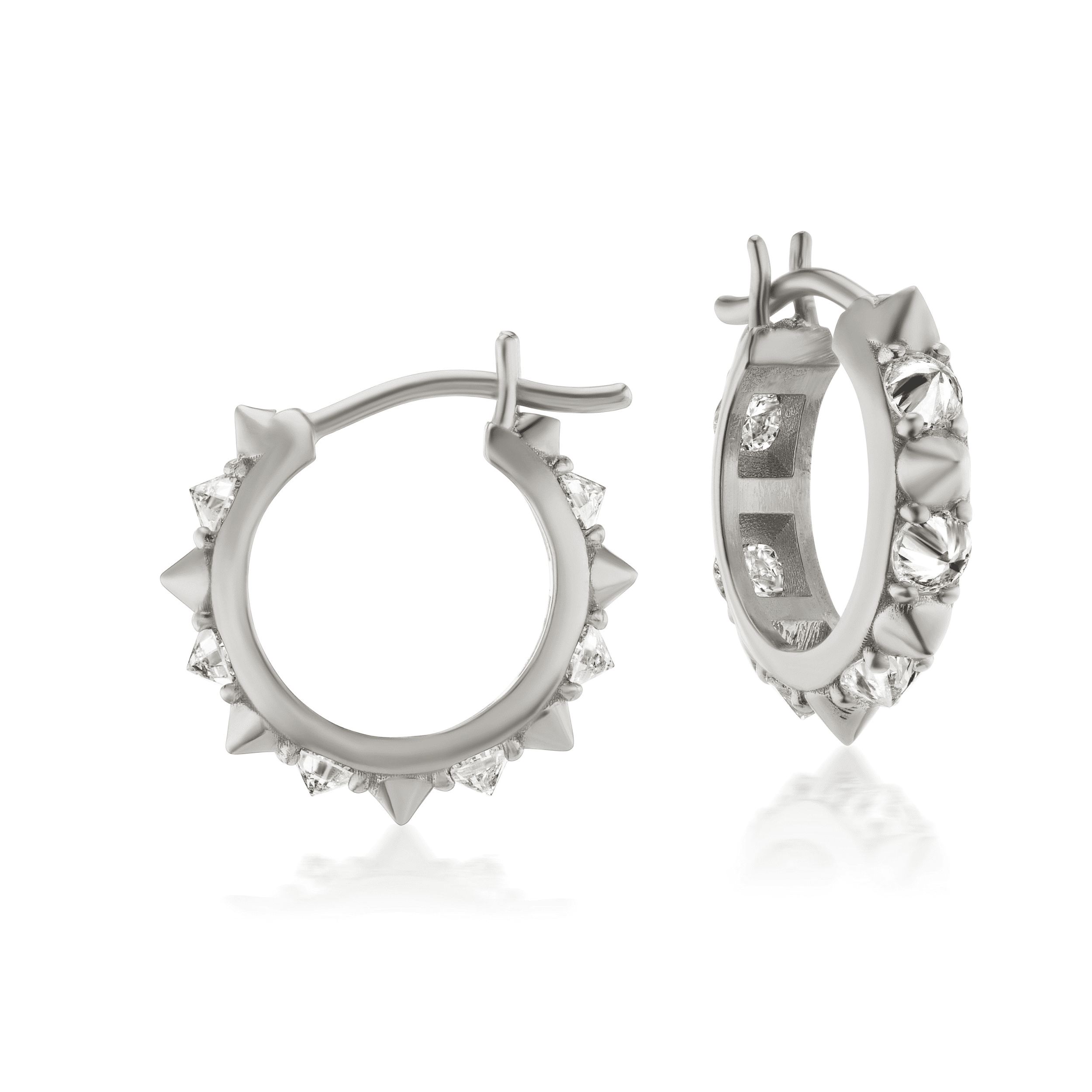 Attitude 'Valerie' Diamond Mini Hoop Earrings