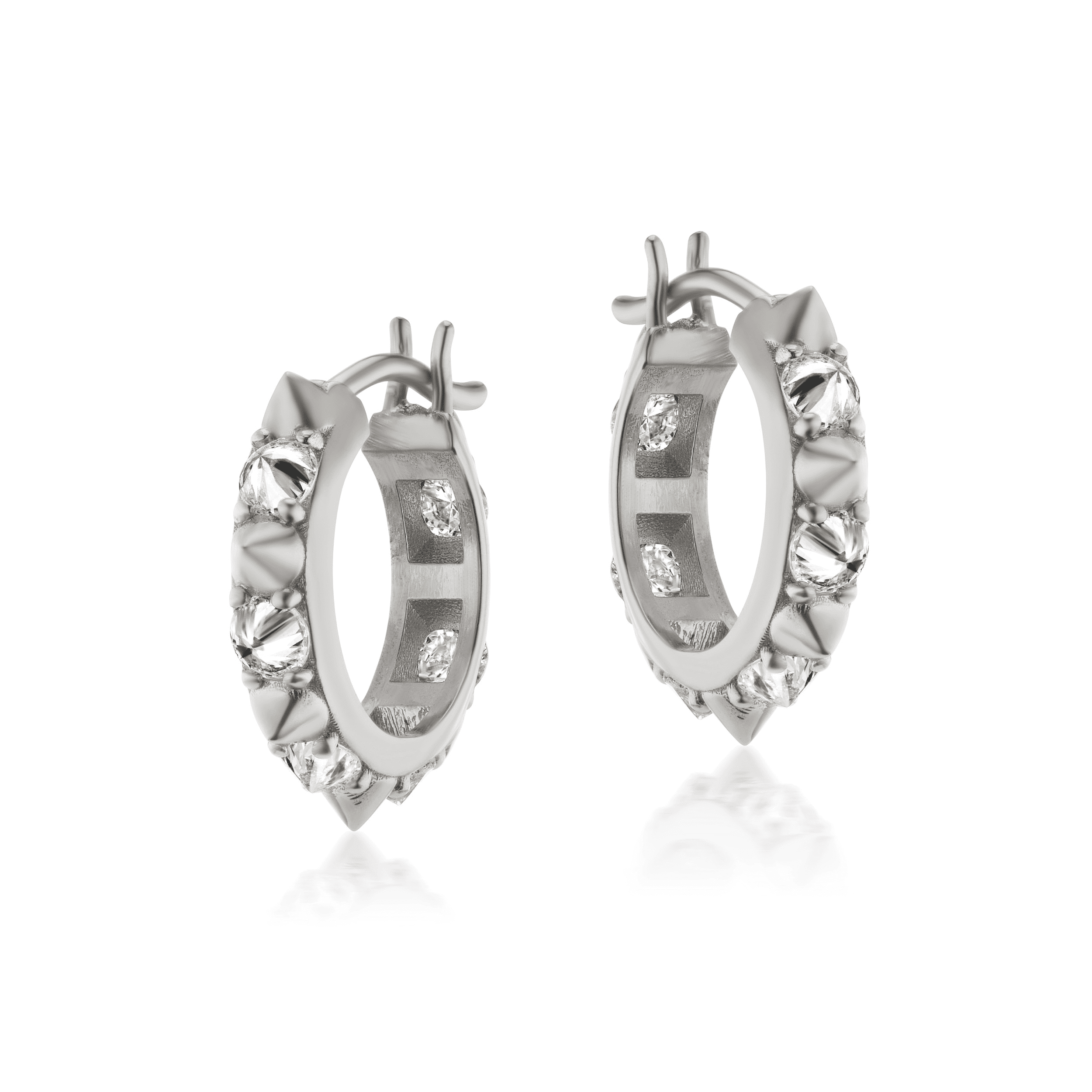 Attitude 'Valerie' Diamond Mini Hoop Earrings