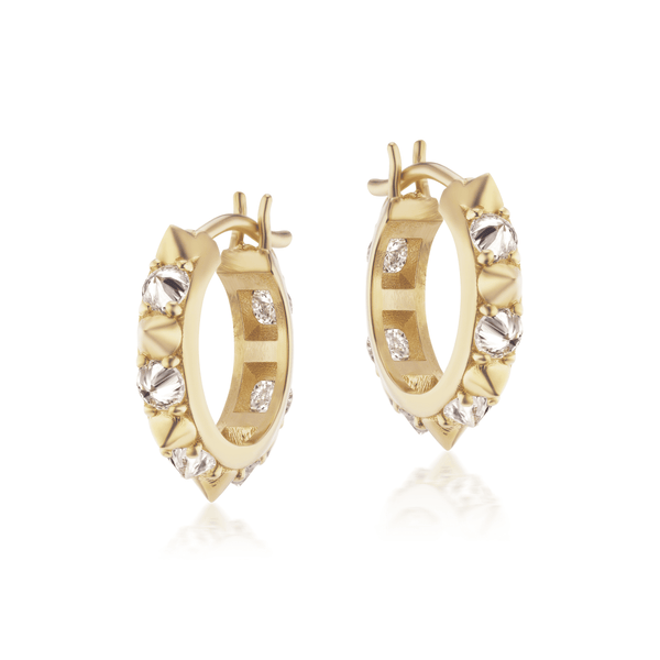 Mini hoop earrings with 2025 diamonds