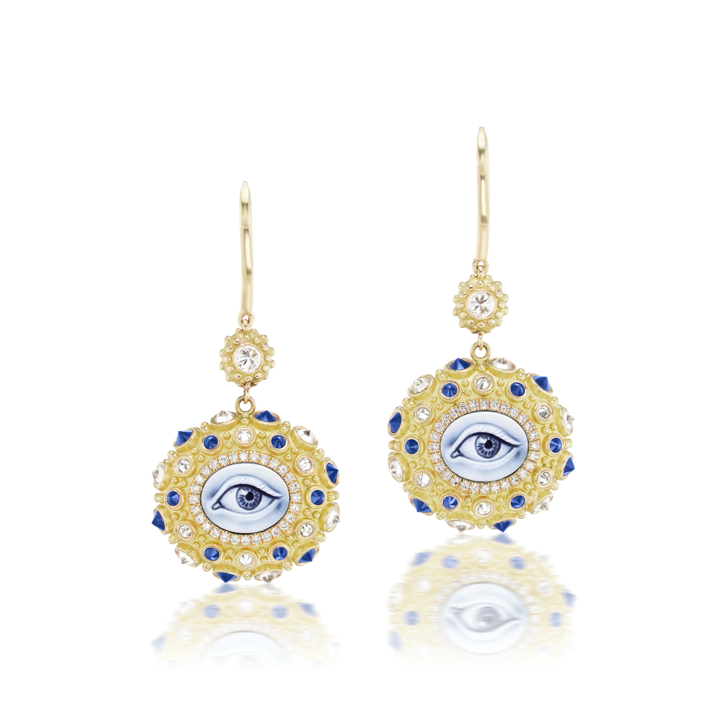 Eye See Blue Sapphire Earrings