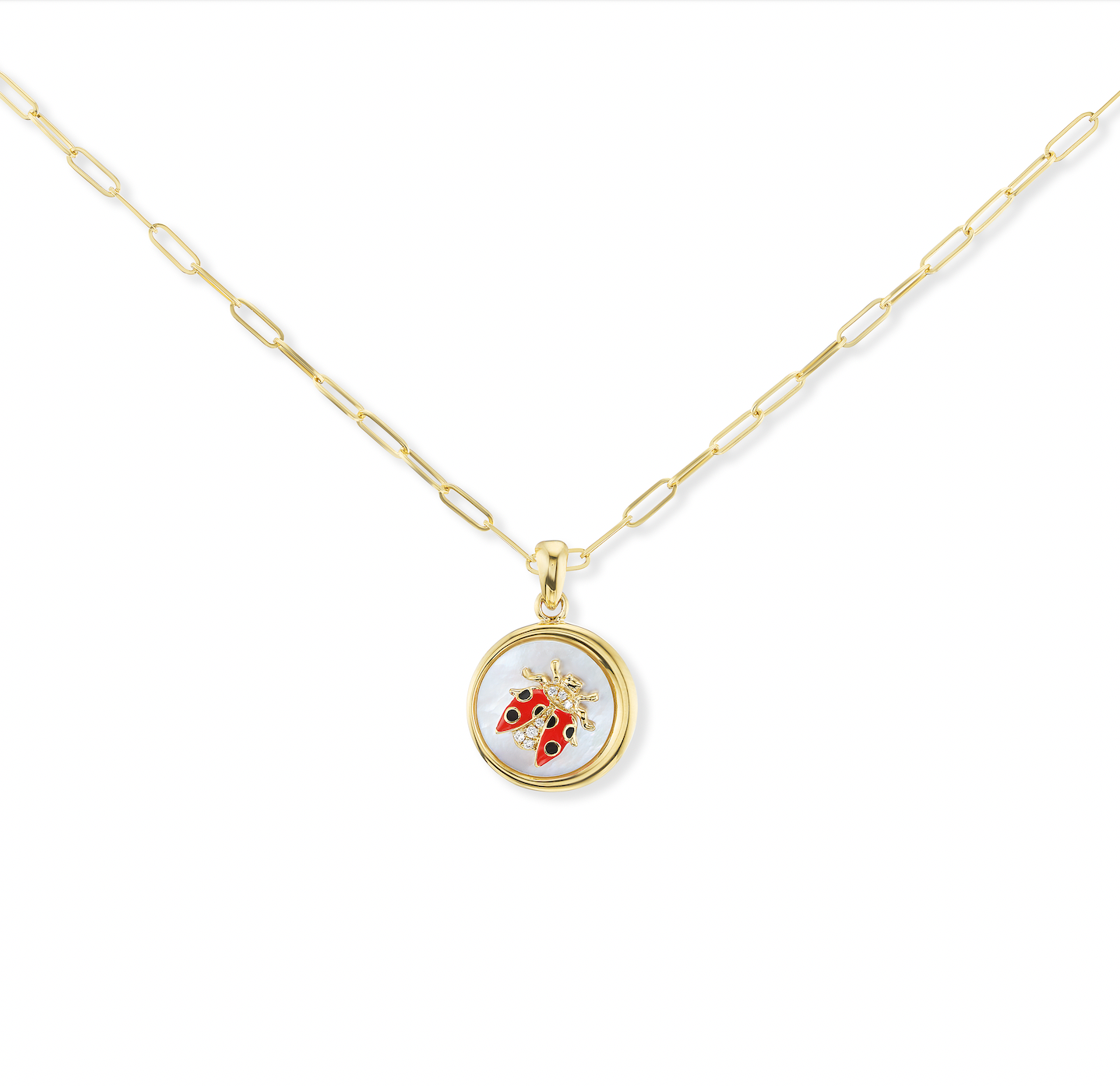 4 Elements Ladybug Pendant Necklace