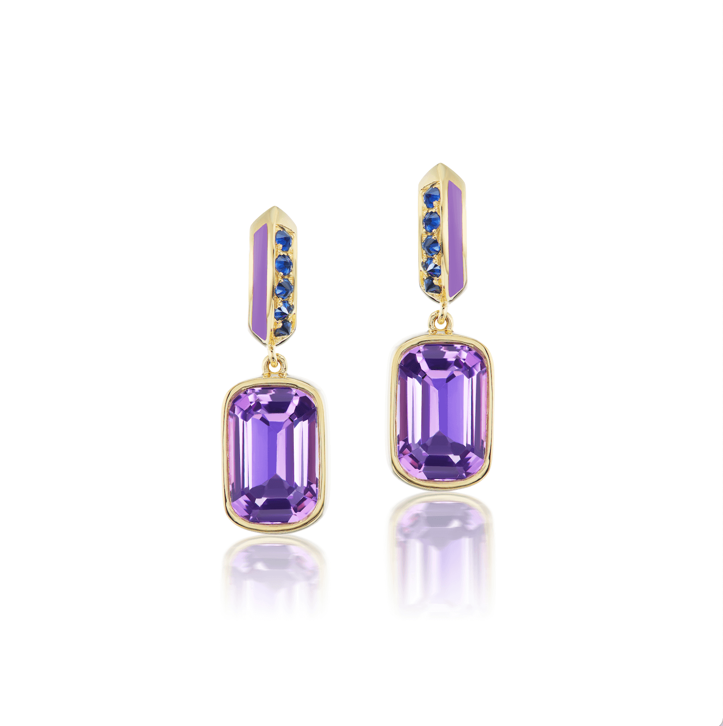 'Sweet, Happy Life' Blue Sapphire Drop Earrings