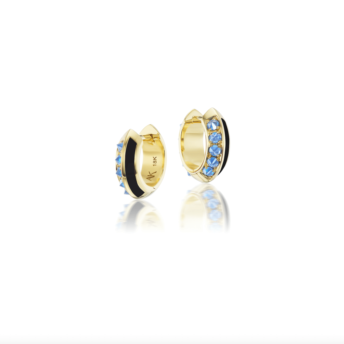'Sweet, Happy Life' Blue Topaz Huggie Earrings