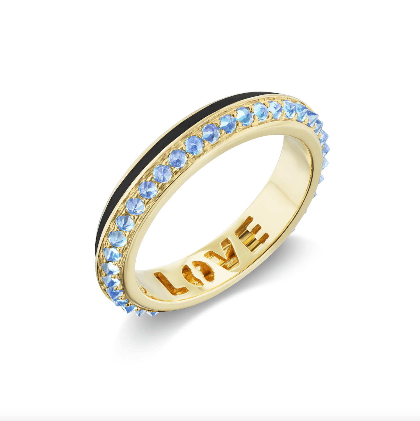 'Sweet, Happy Life' Blue Topaz Stacking Ring