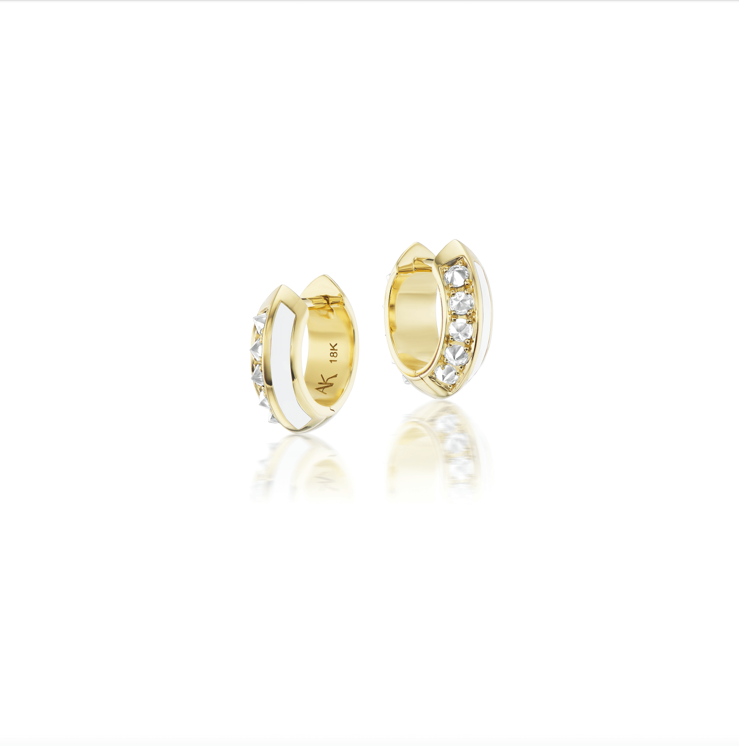 'Sweet, Happy Life' Diamond Huggie Earrings