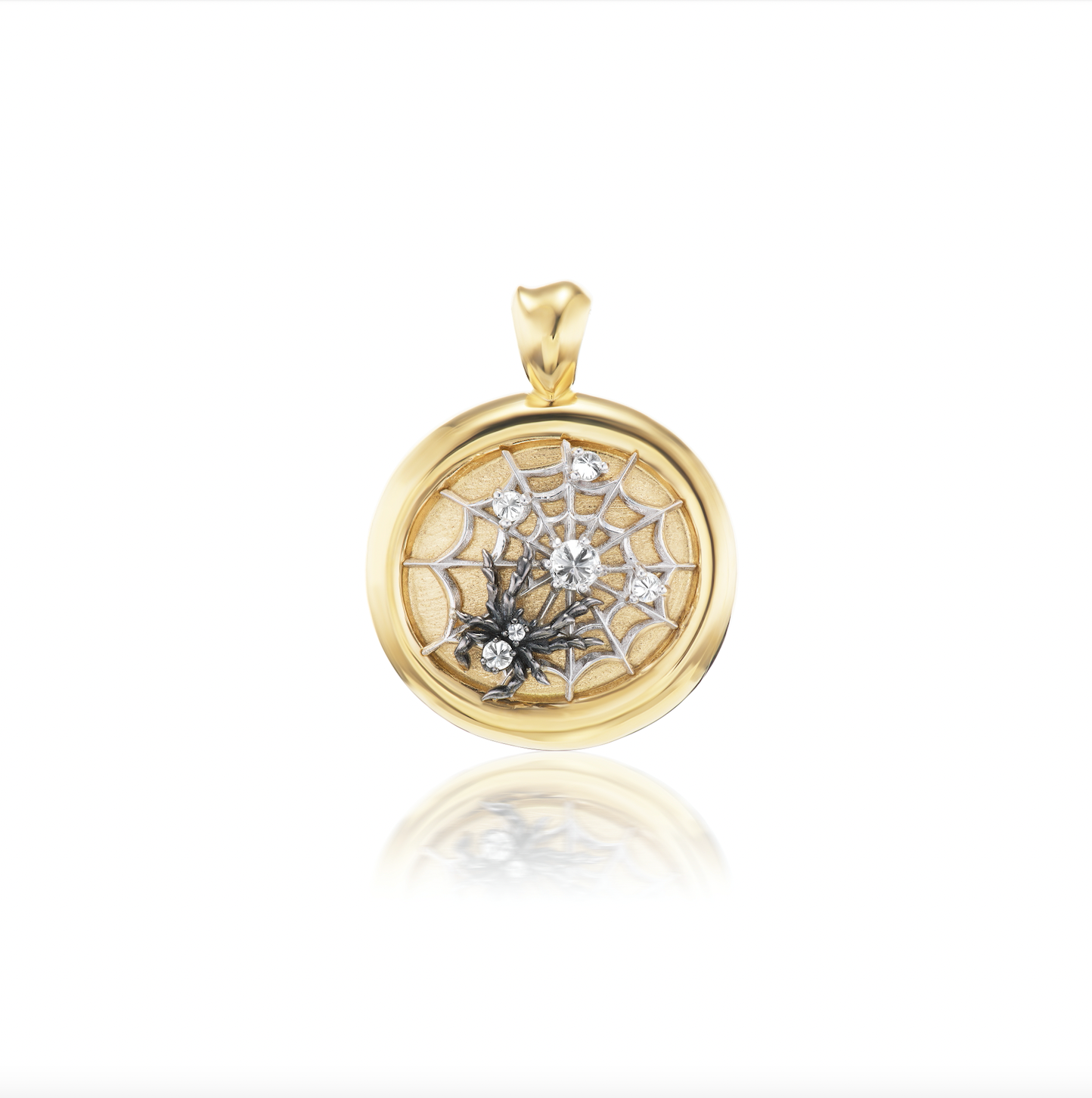Impeccable Words Black Gold Creativity Signet Necklace