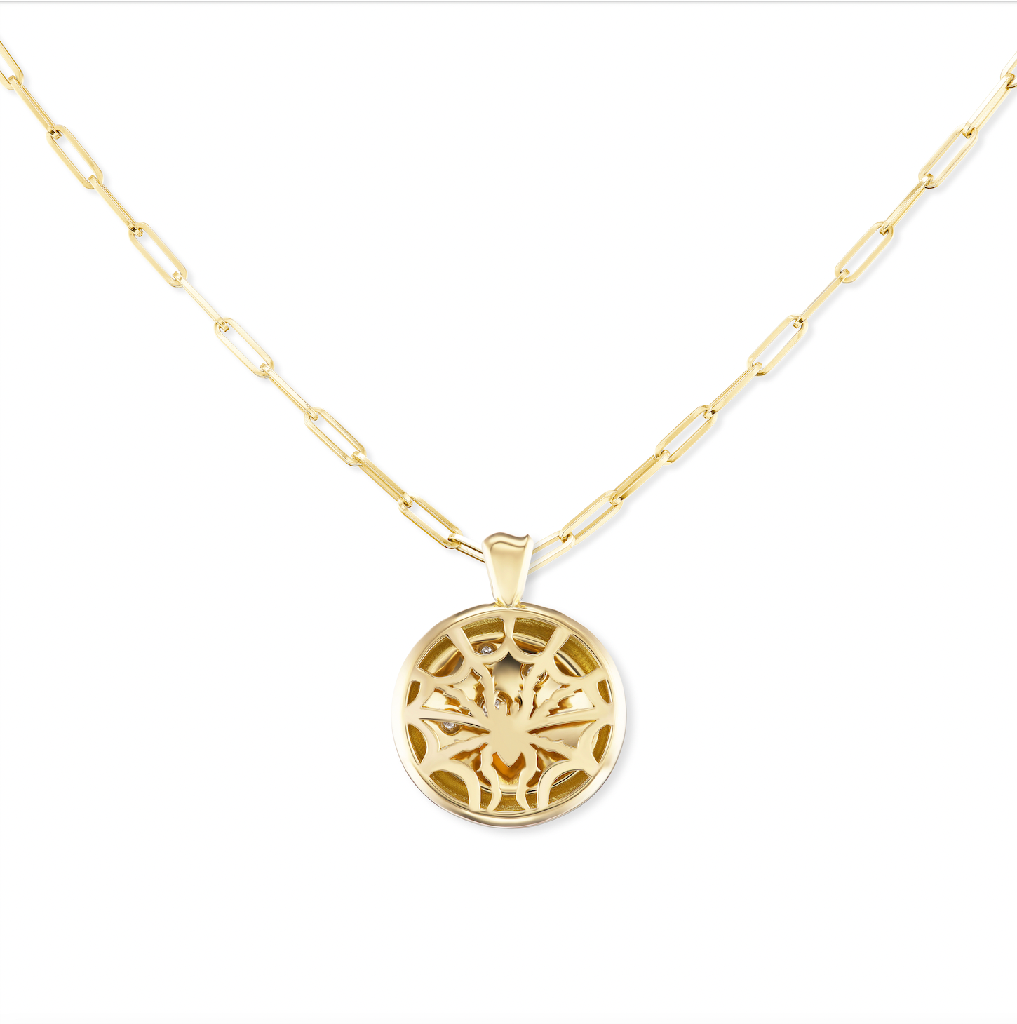 Impeccable Words Black Gold Creativity Signet Necklace