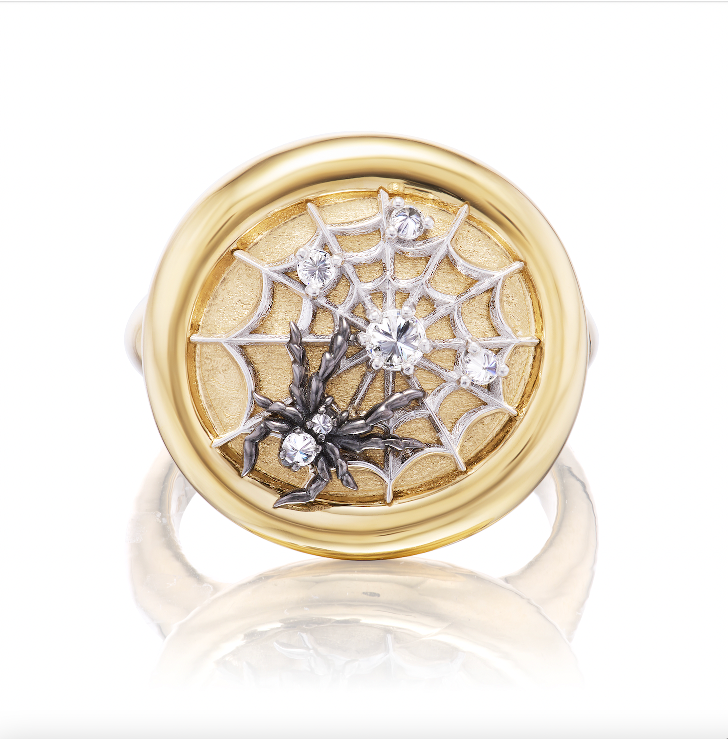 Impeccable Words Black Gold Creativity Signet Ring