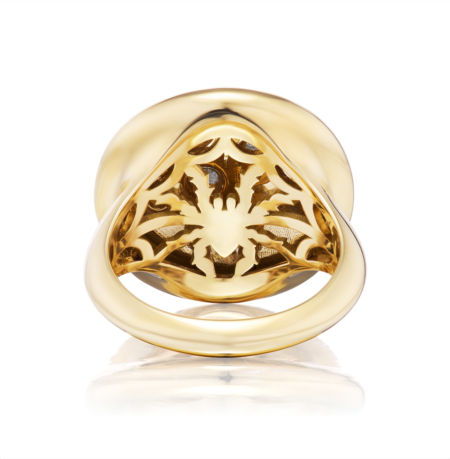Impeccable Words Black Gold Creativity Signet Ring