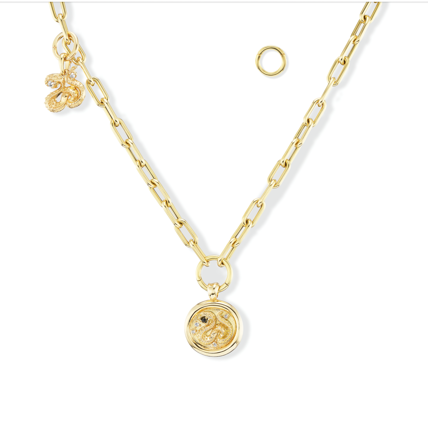 Impeccable Words Wisdom Signet Black Diamond Pendant