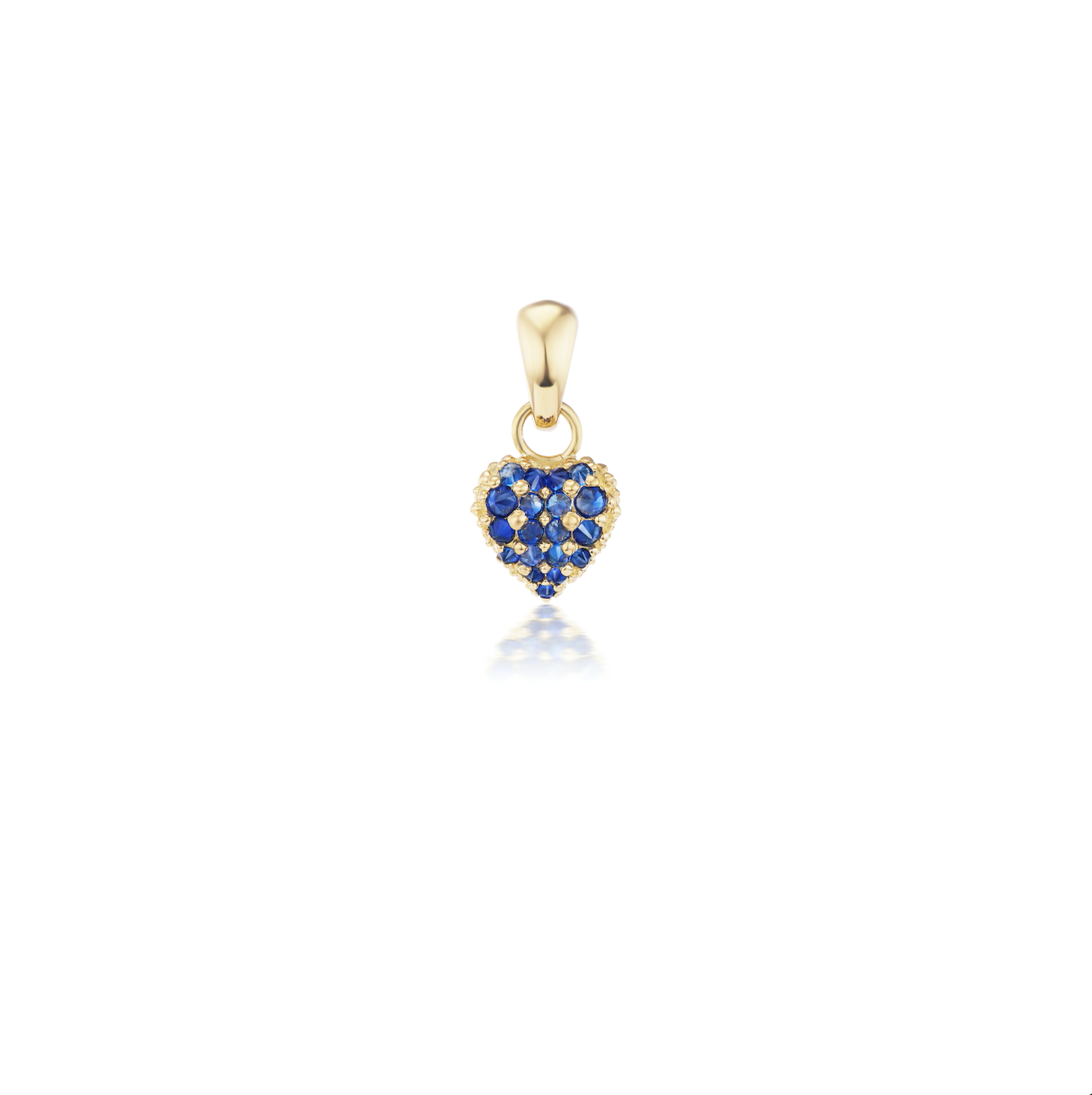 'Pierce Your Heart' Blue Sapphire Heart Charmlette Pendant