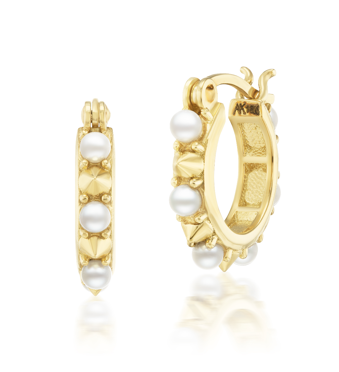 Valerie Pearl Mini Hoops