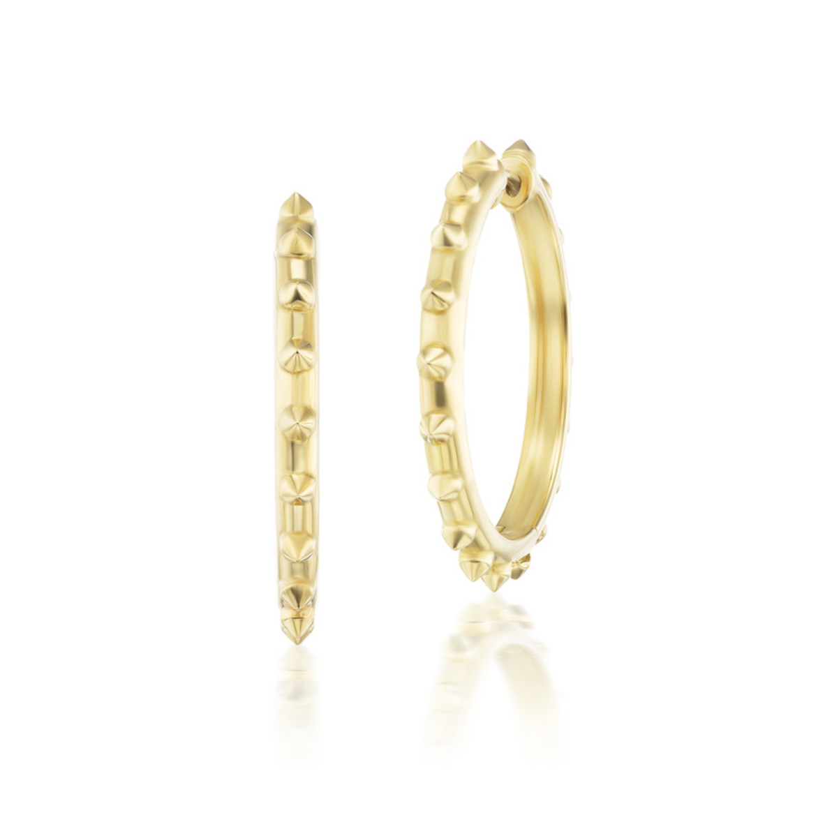 Attitude 'Adrina Loves a Hoop' Medium Gold Hoop Earrings