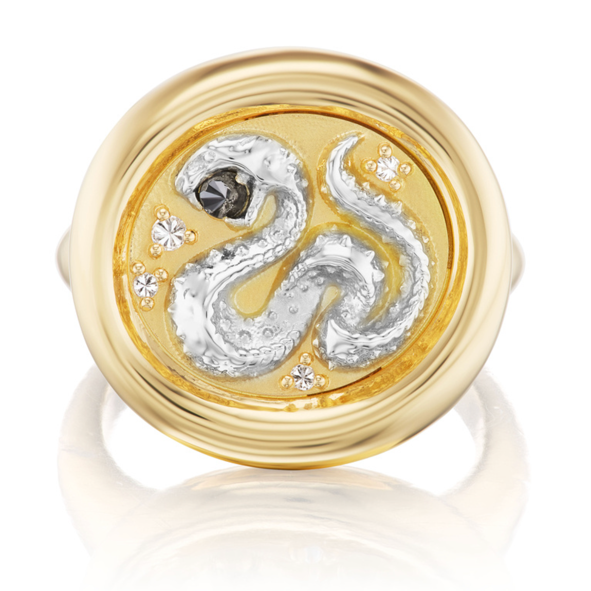 Impeccable Words White Wisdom Signet Ring