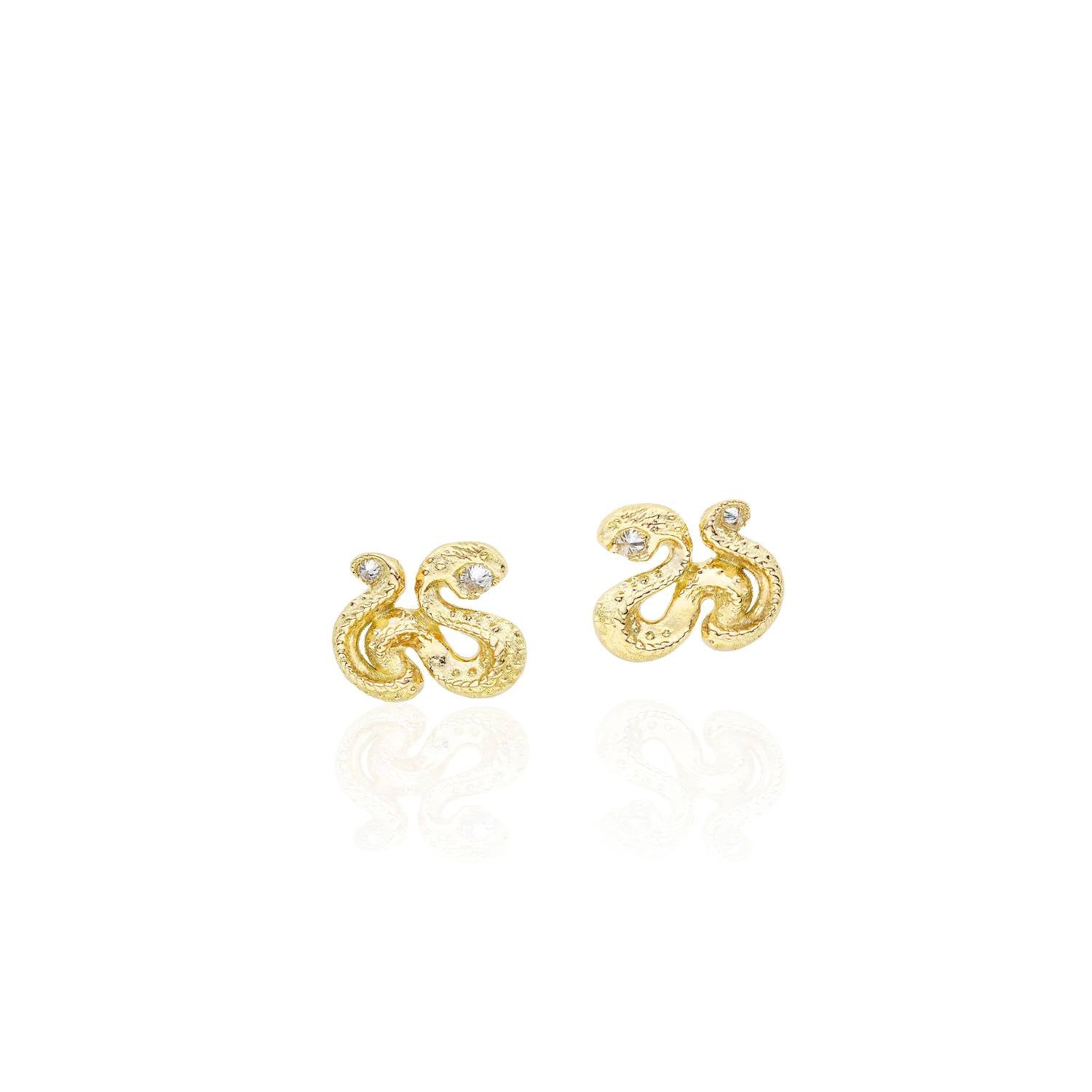Impeccable Words Yellow Gold Wisdom Studs