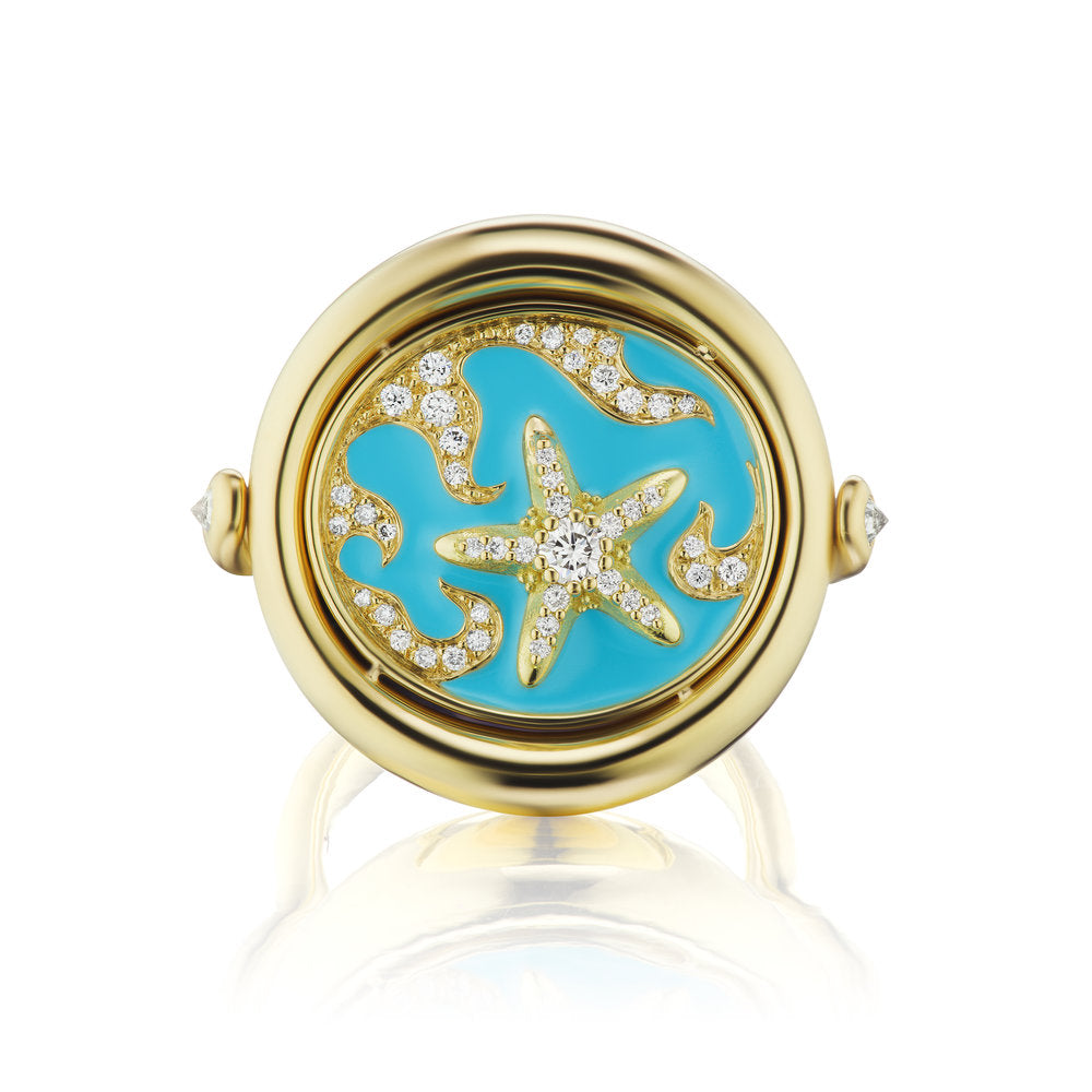 4 Elements: 'Water' Flip Ring