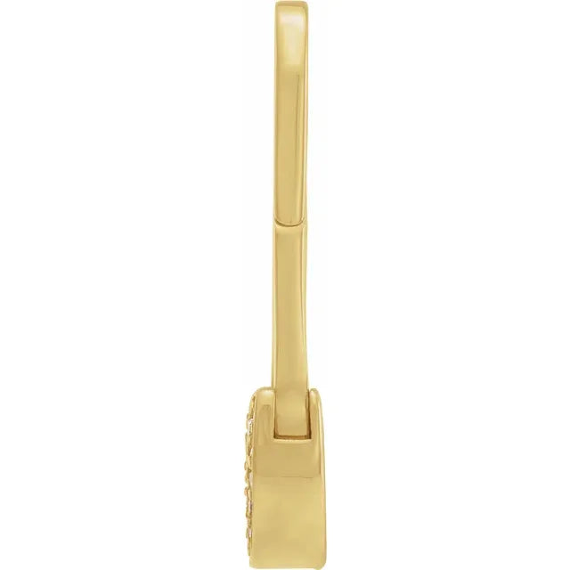 14k Yellow Gold Paper Clip Charm Bail