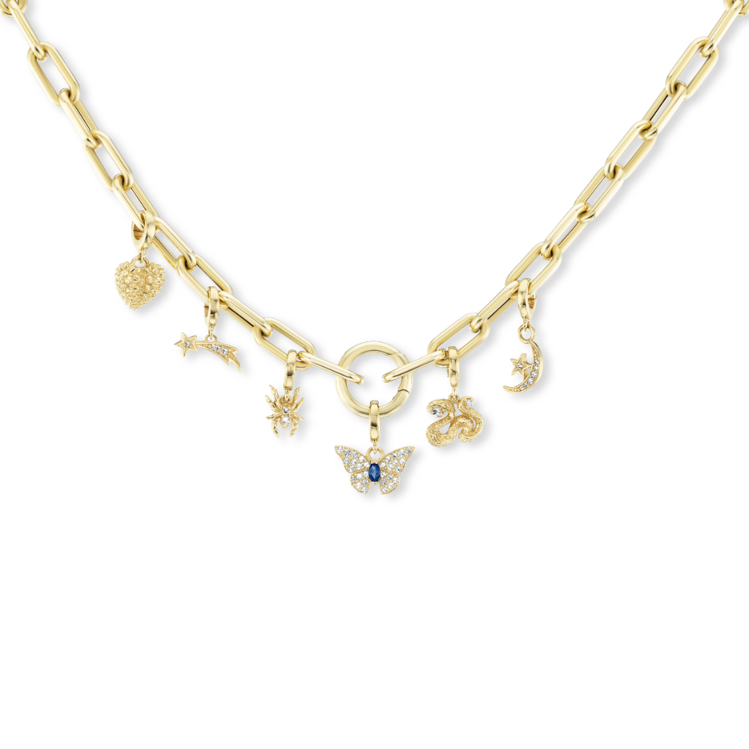 14k Yellow Gold Butterfly Charm