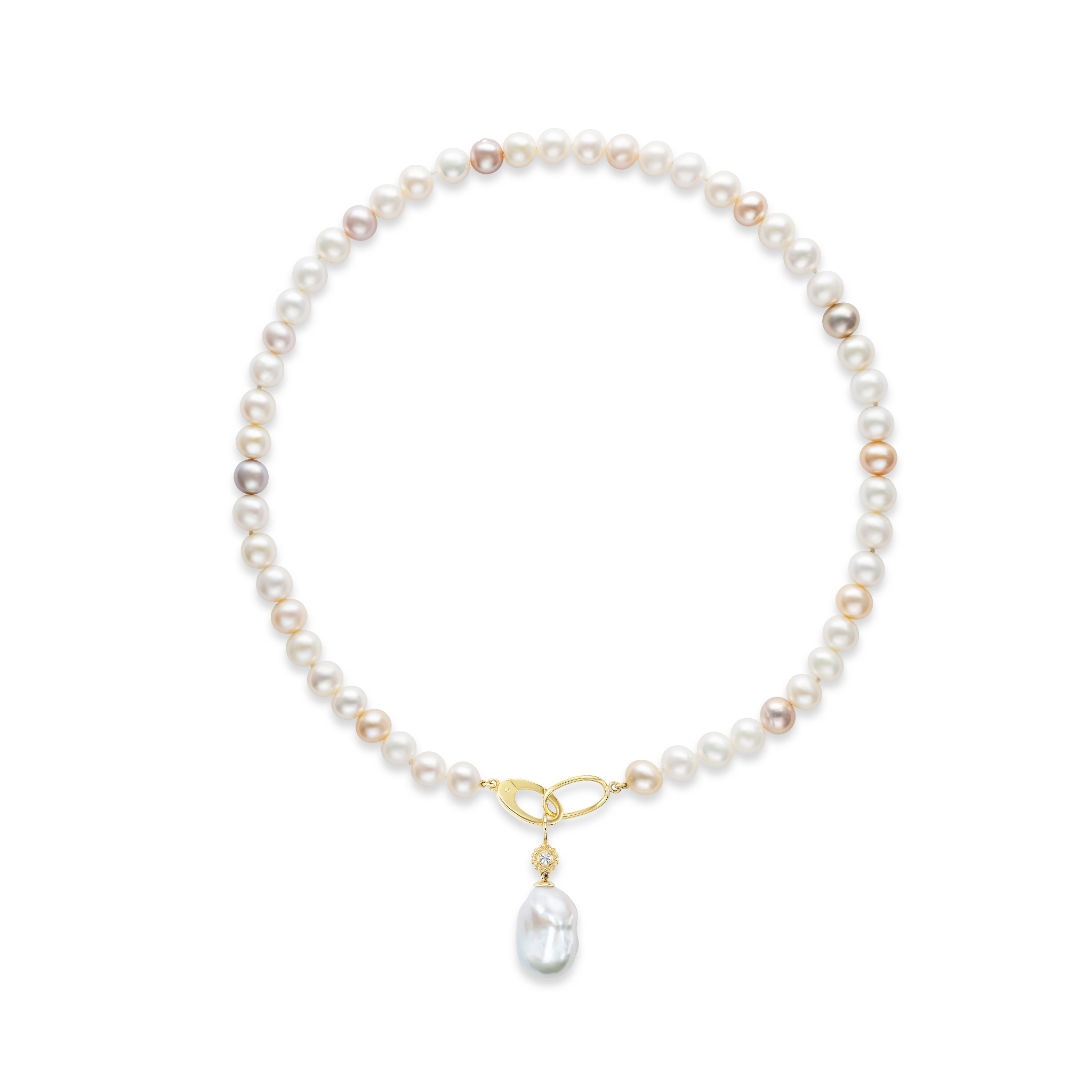 Gigi Baroque Pearl and Diamond Drop