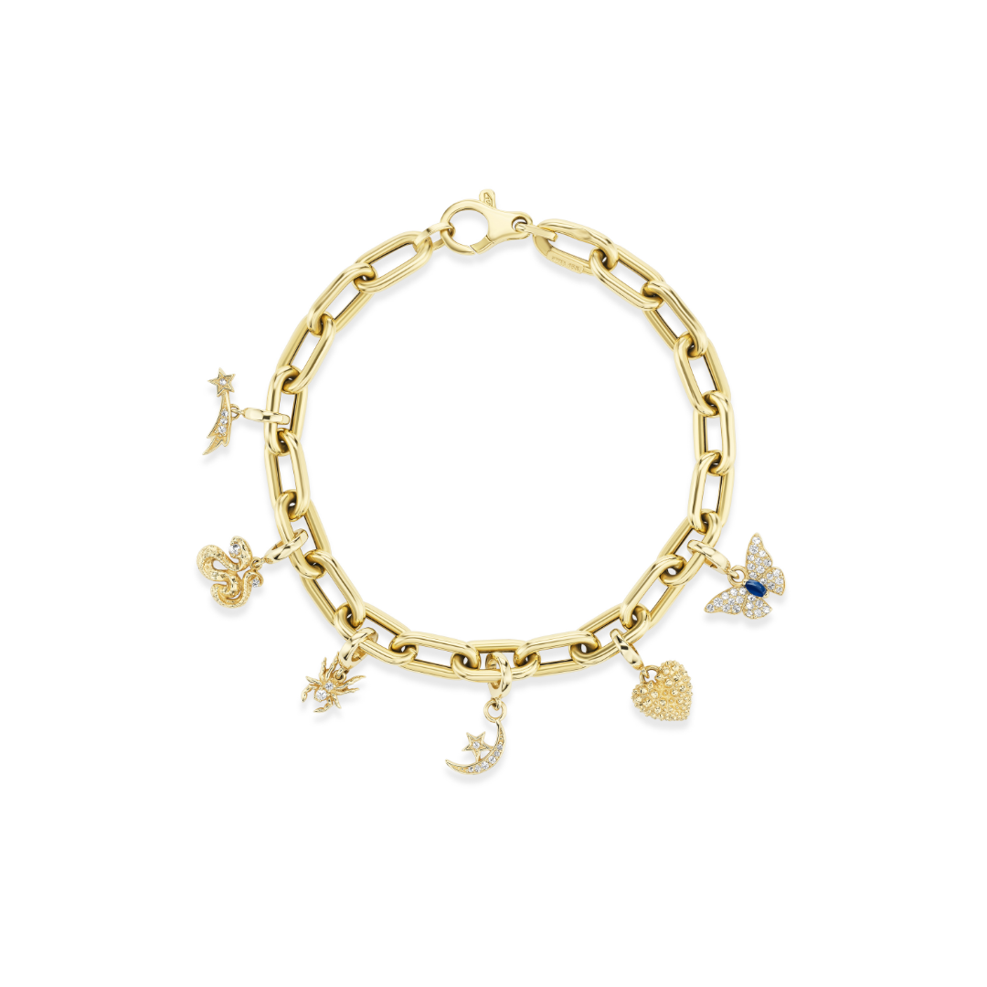 14k Yellow Gold Butterfly Charm