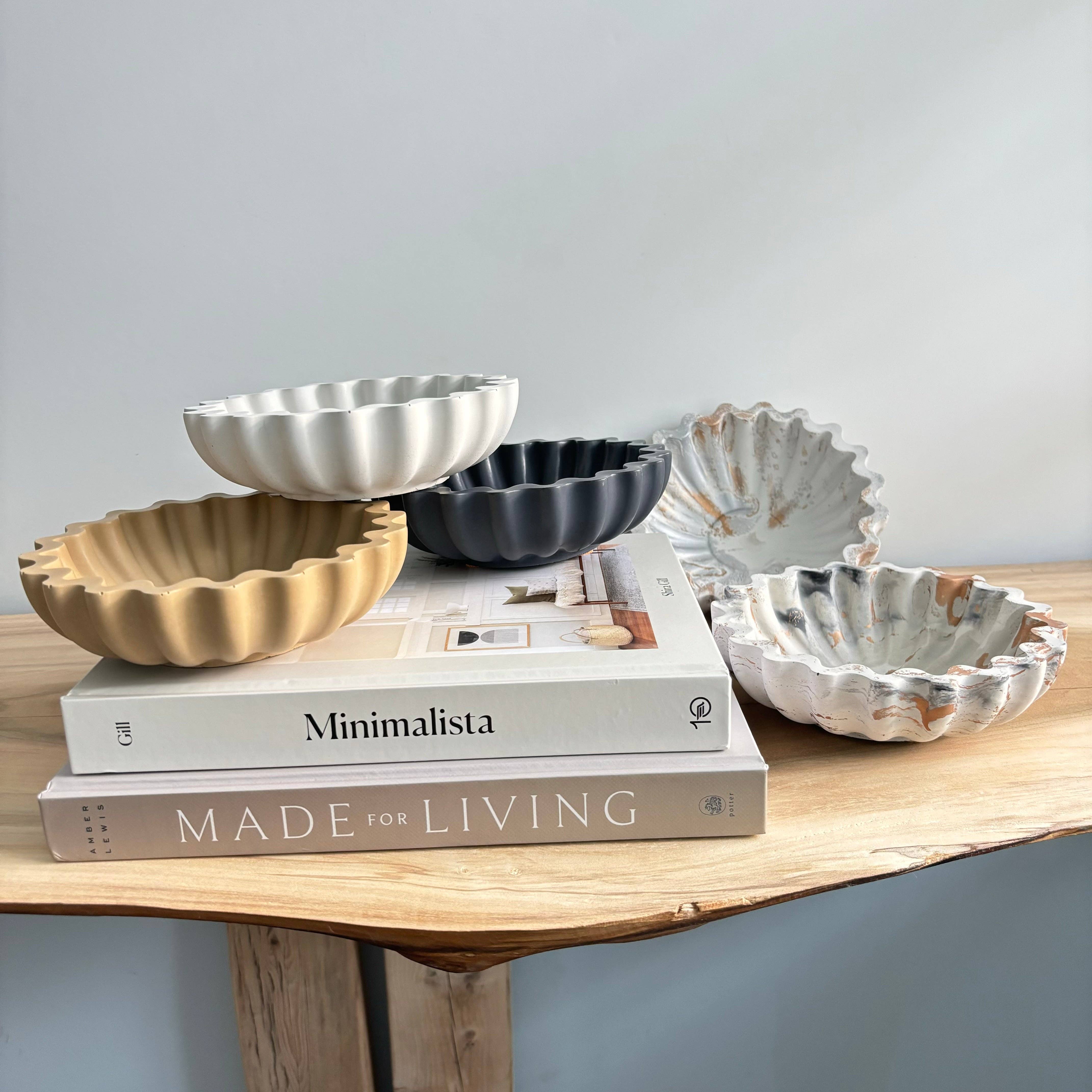 Kyma - Ruffle Bowl | Scallop Bowl | Ripple Bowl : Off White