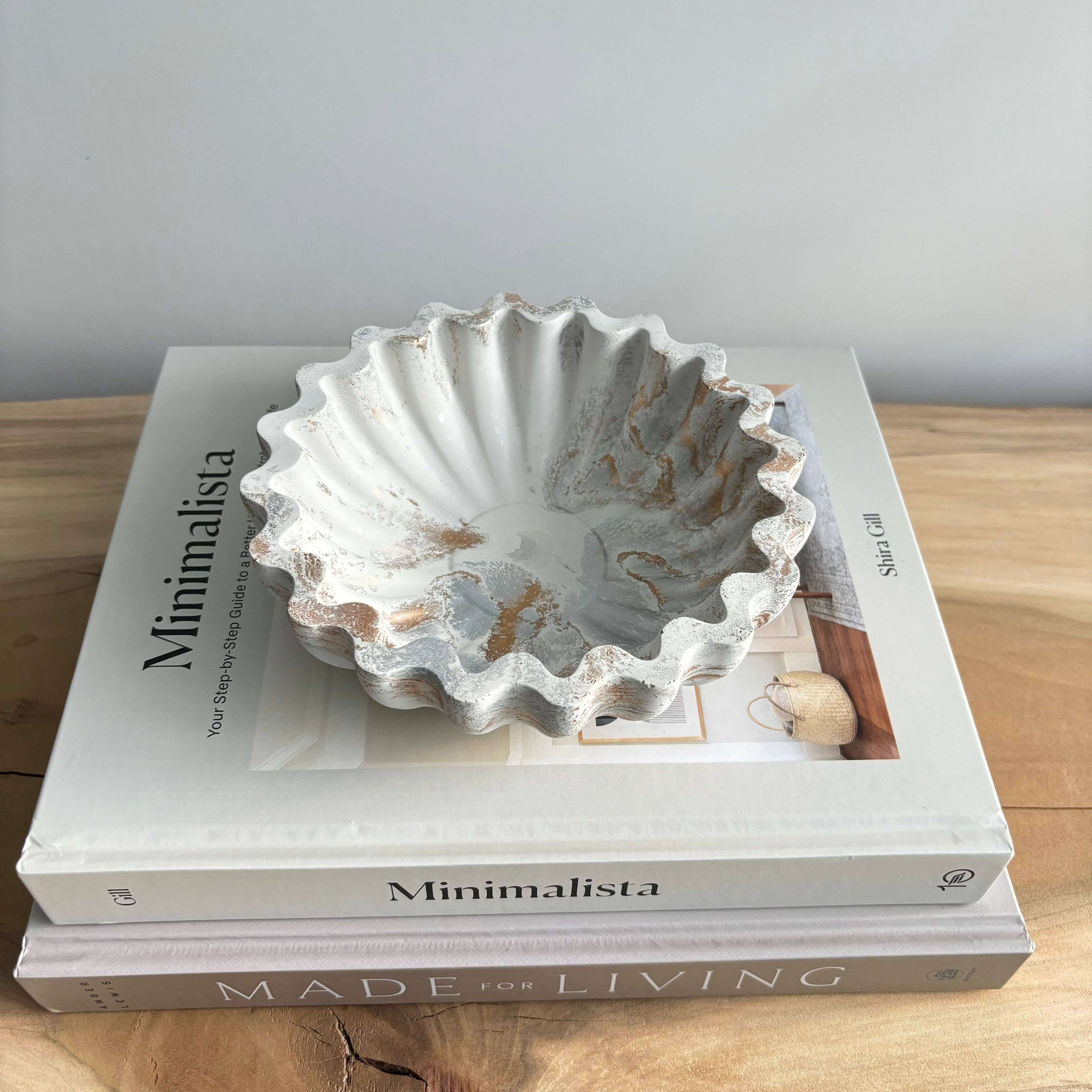 Kyma - Ruffle Bowl | Scallop Bowl | Ripple Bowl : Off White