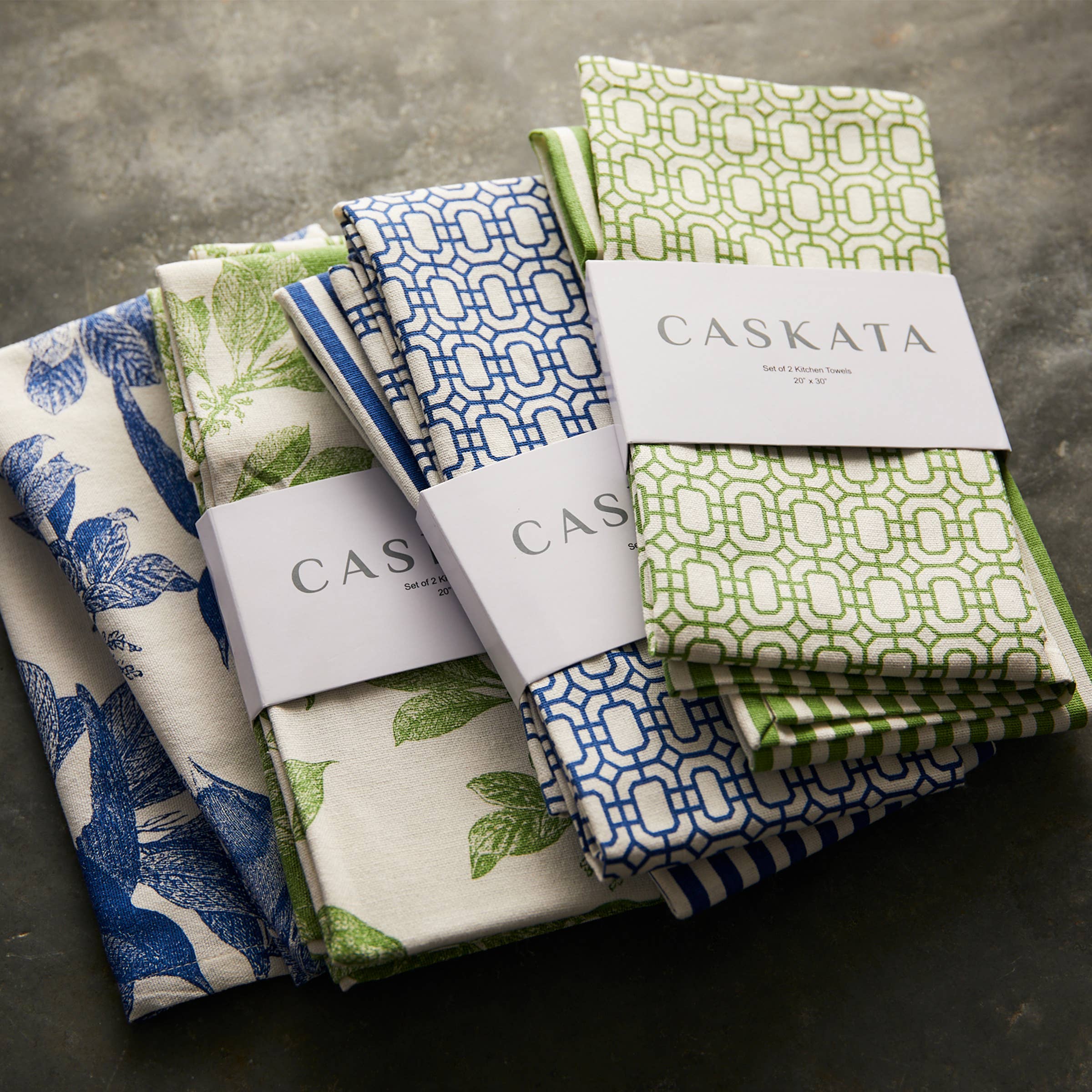Newport Kitchen Towels, Set of 2 - Verde Green
