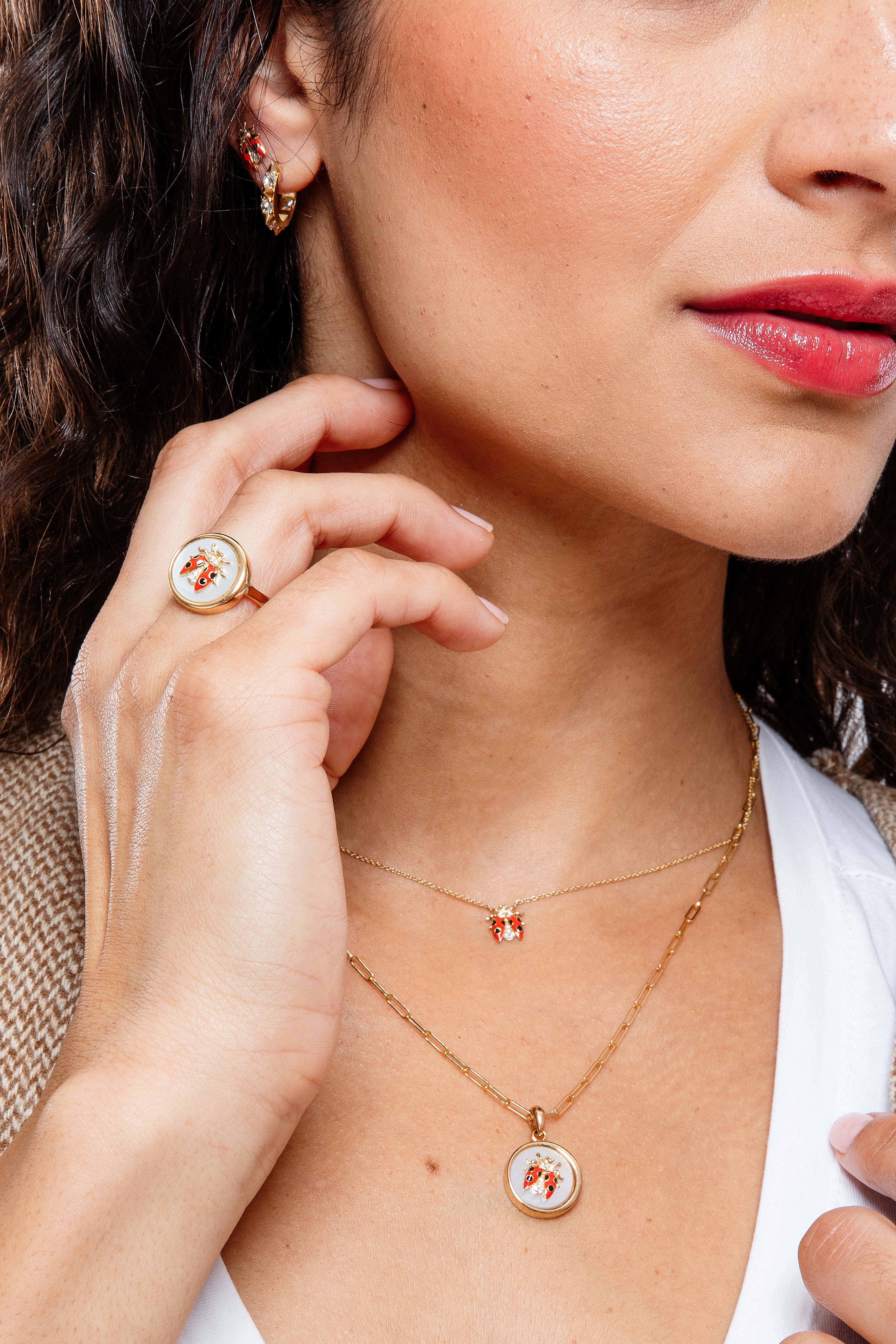 4 Elements Ladybug Ring