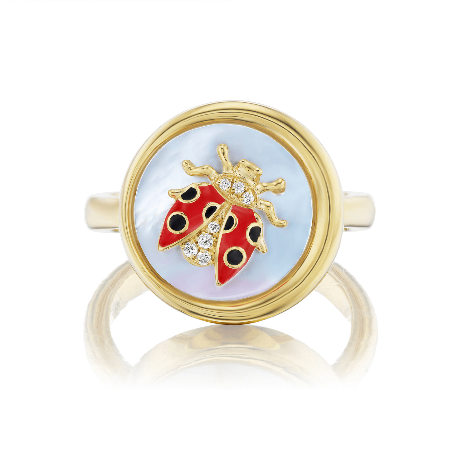 Gold best sale ladybug ring