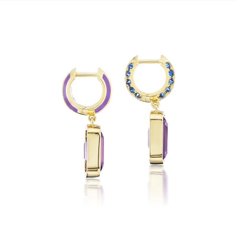 'Sweet, Happy Life' Drop Earrings Blue Sapphire