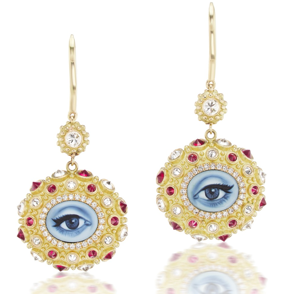Eye See Blue Sapphire Earrings