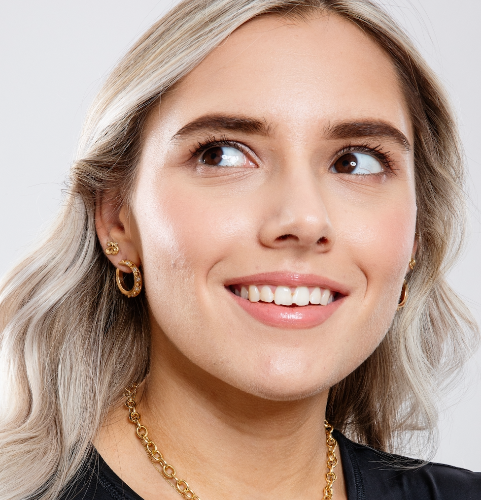 Attitude Twist Diamond Hoop Earrings