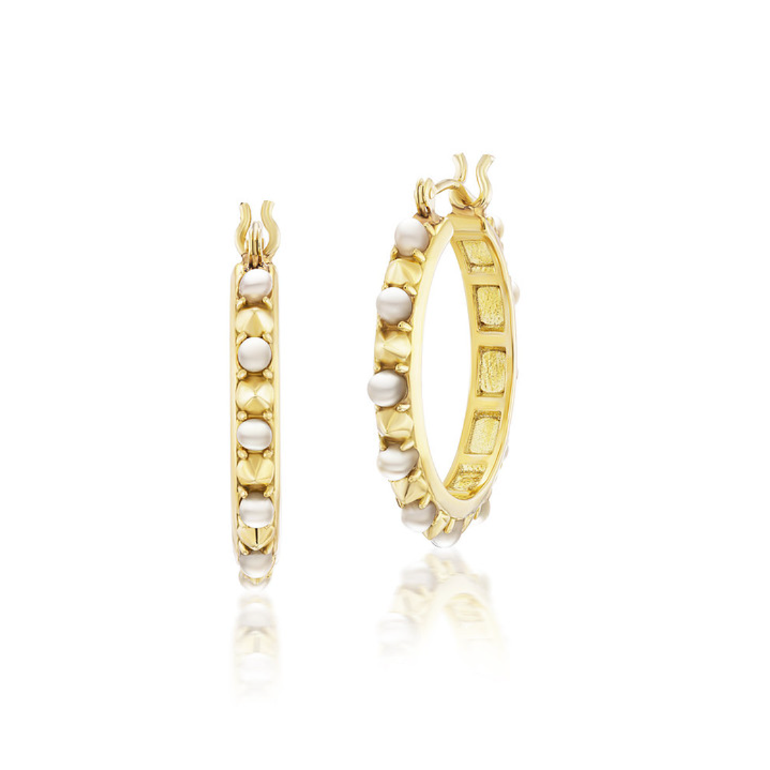 Large Valerie Pearl Hoops