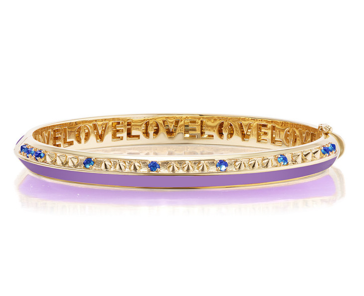 ‘Sweet, Happy Life’ Blue Sapphire Stacking Bracelet