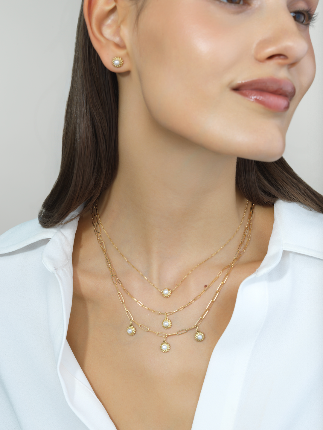 'California Dreaming' Lee's Sparkle Shine Pearl Station Necklace