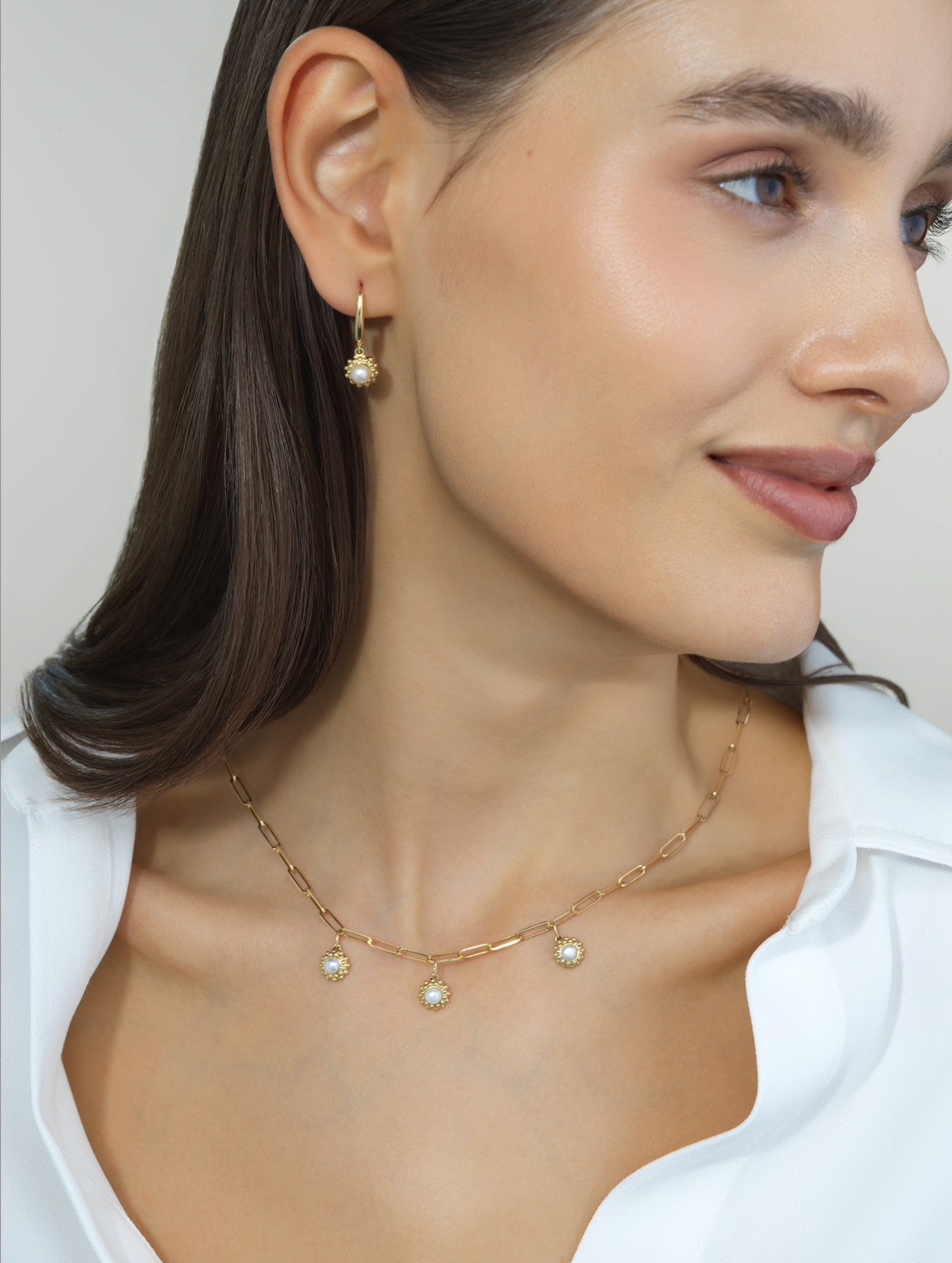 'California Dreaming' Lee's Sparkle Shine Pearl Station Necklace