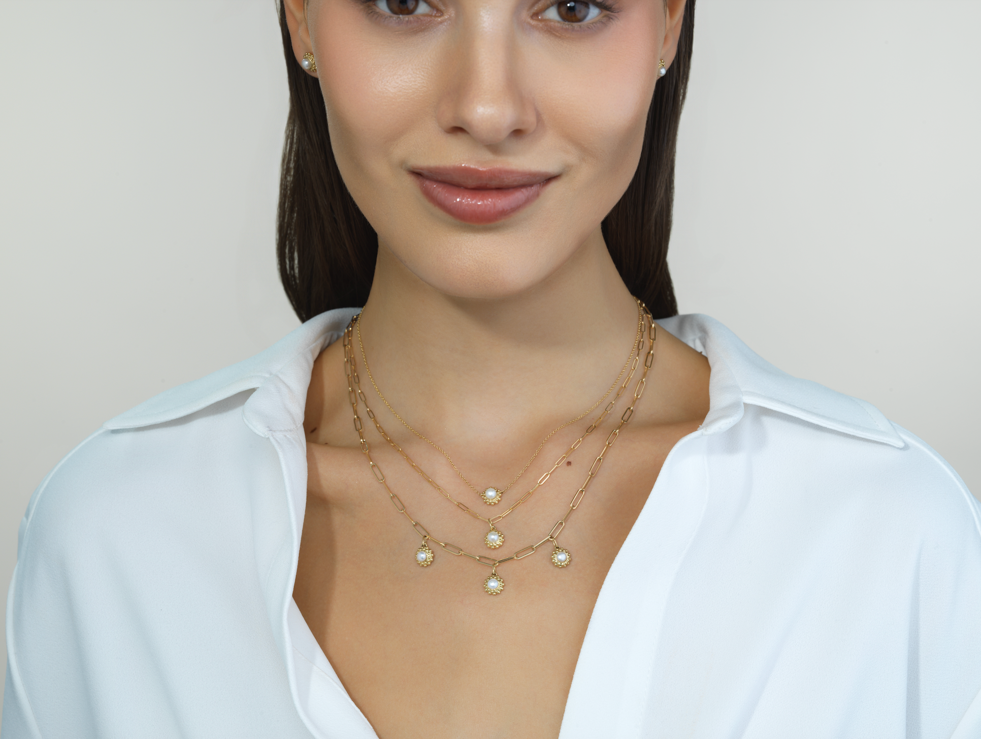 'California Dreaming' Lee's Sparkle Shine Pearl Station Necklace