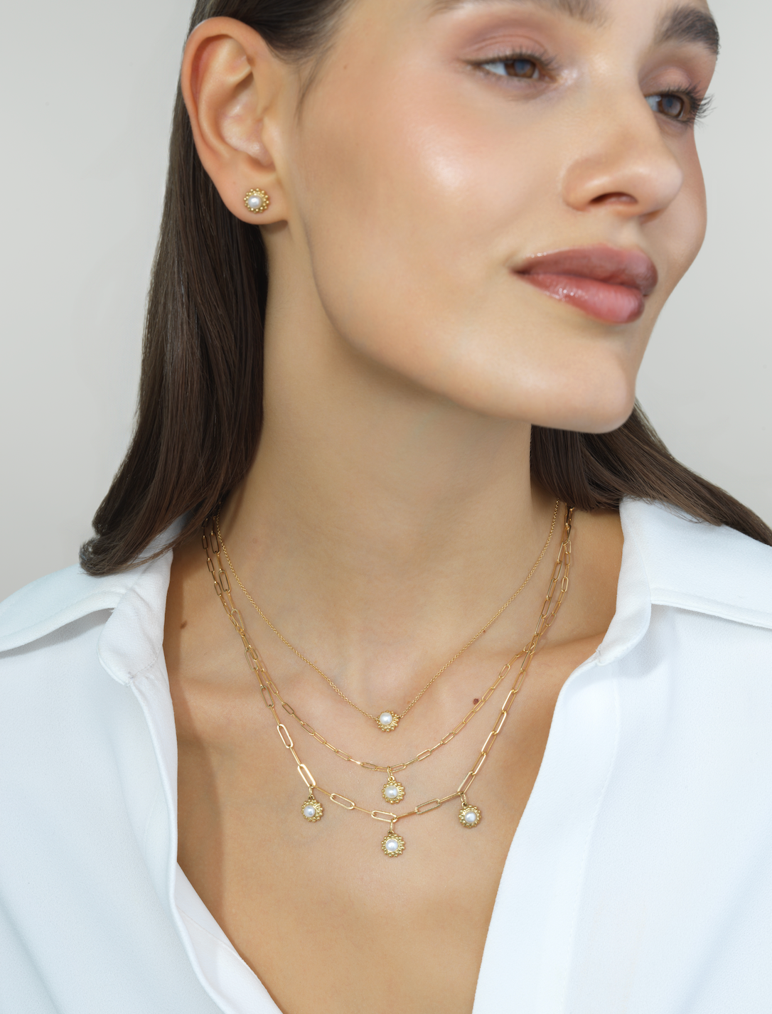 Cultured Pearl Sea Urchin Solitaire Necklace
