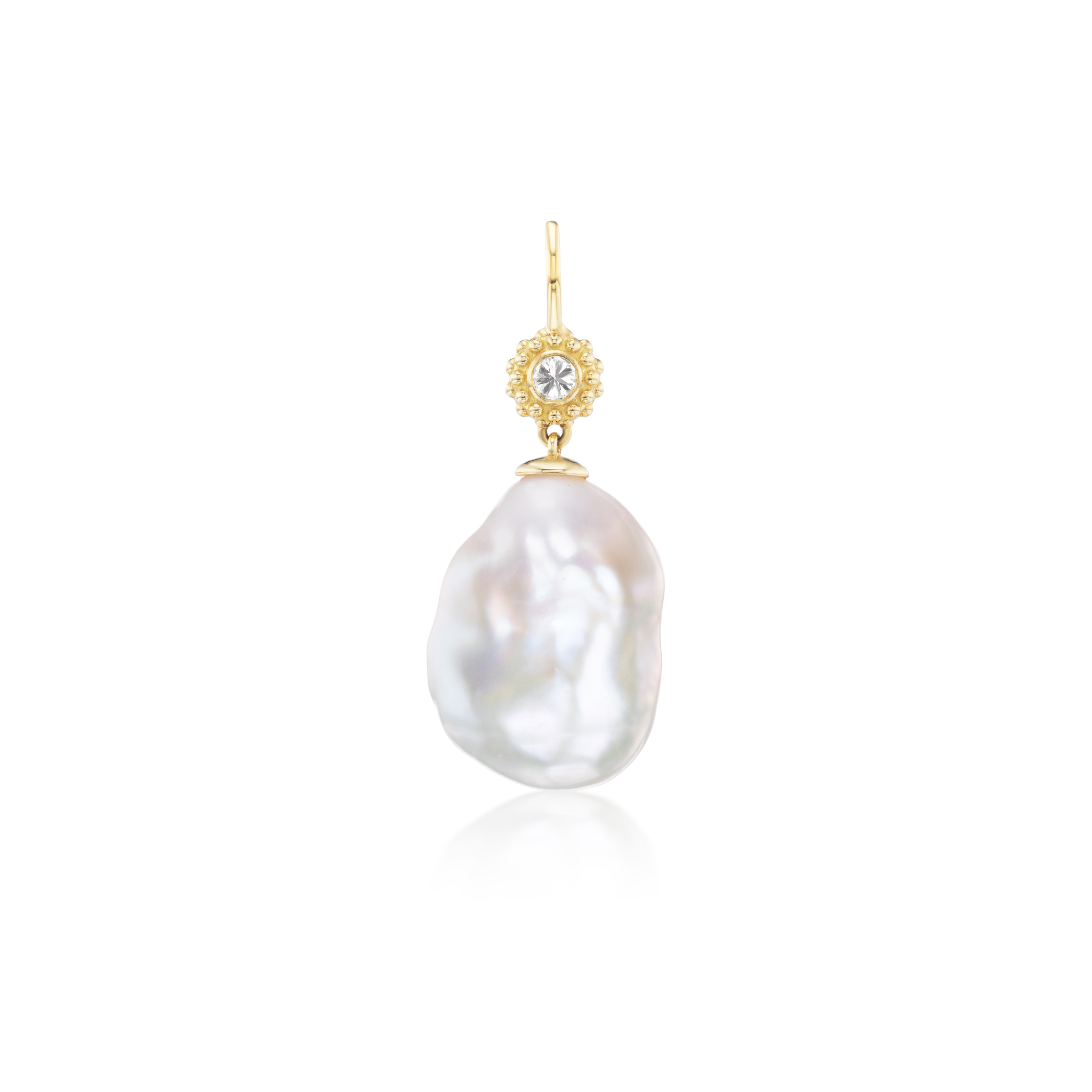Gigi Baroque Pearl and Diamond Drop