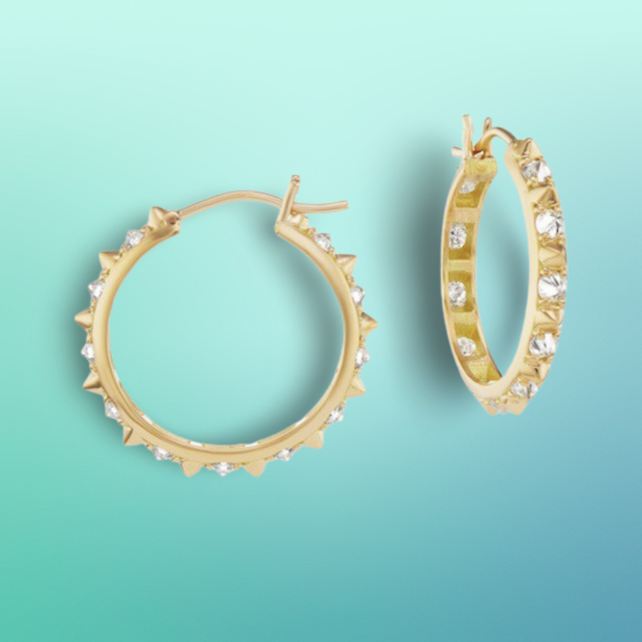 AnaKatarina’s Large Valerie Diamond Hoops – Attitude Collection