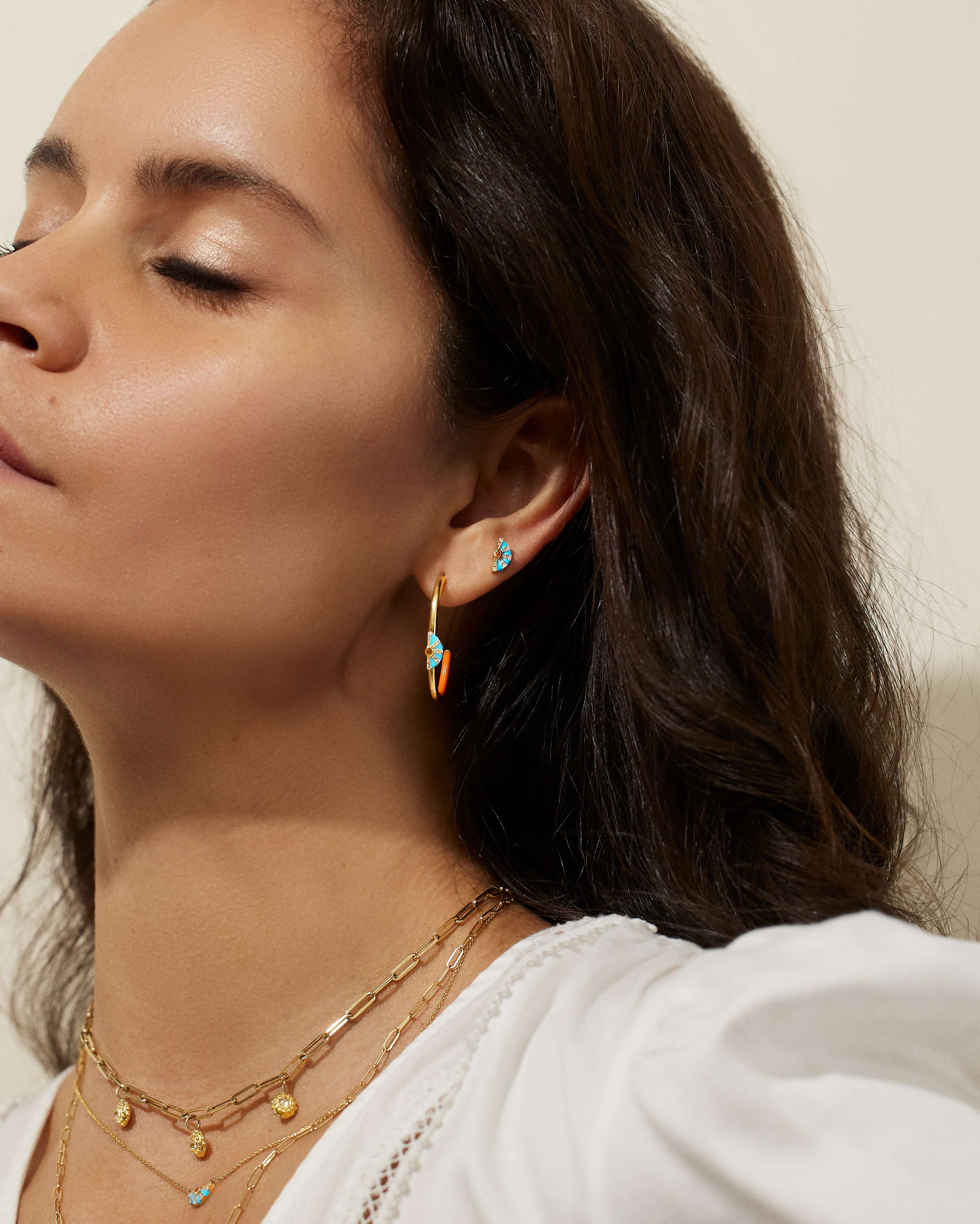 4 Elements: 'Fire' Hoop Earrings