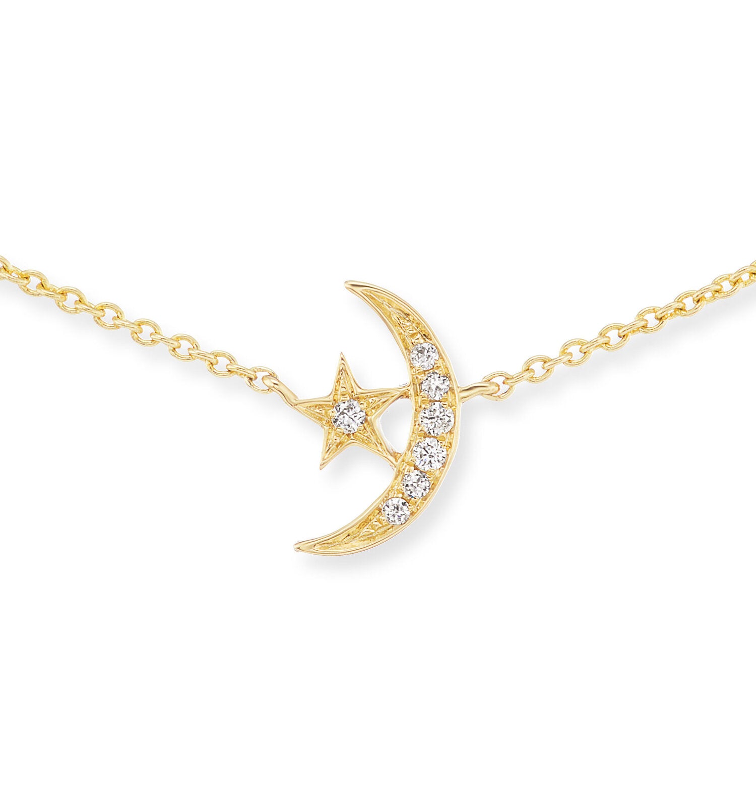 Karen Walker | Silver Moon and Star Charm Necklace | Silvermoon Jewellers