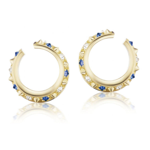 Attitude Blue Sapphire Twist Hoops