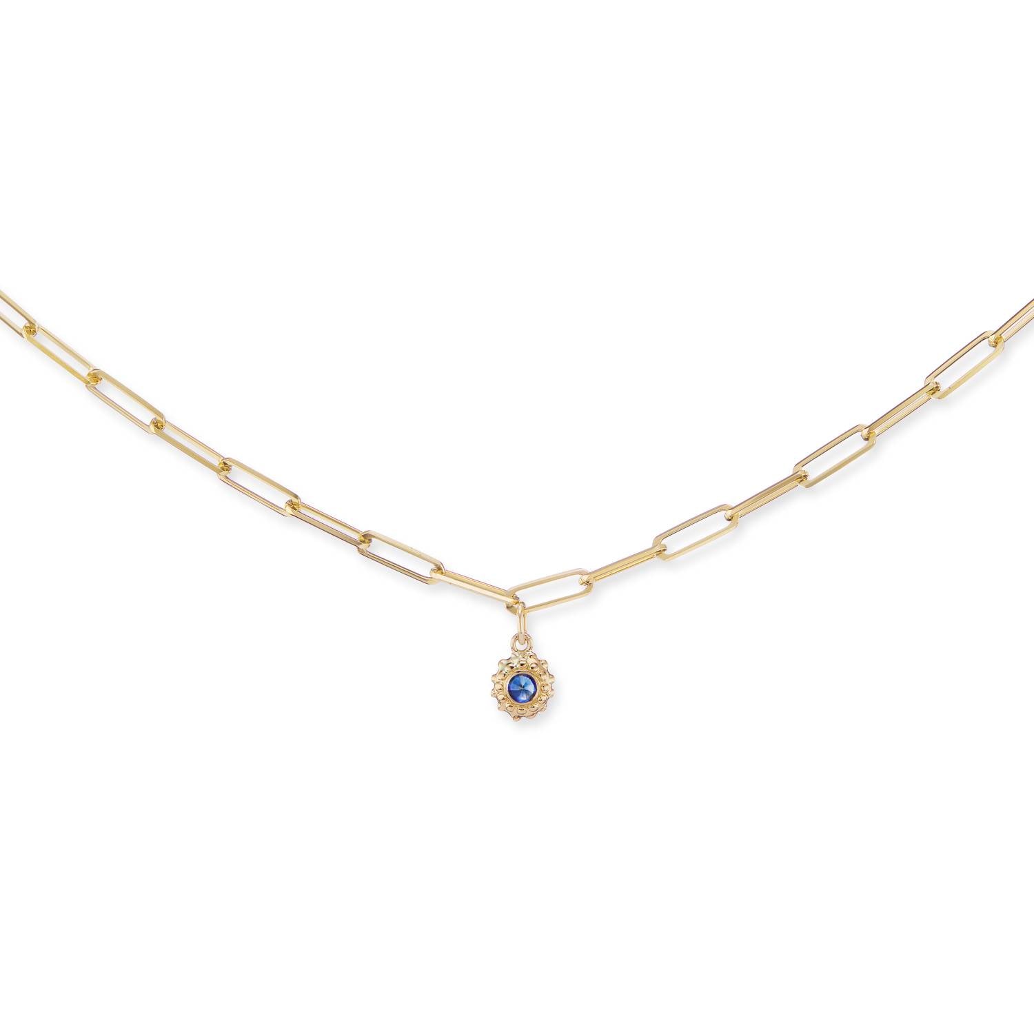 14Kt Gold Antique Reproduction Diamond and Sapphire Necklace – Rubini Inc.
