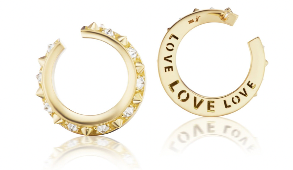 Attitude Twist Diamond Hoop Earrings